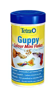 Tetra Guppy Colour Flakes Корм для усиления окраса гуппи и живородящих рыб, хлопья
