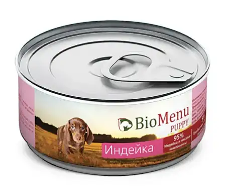 Купить biomenu puppy консервы влажный корм для щенков с индейкой