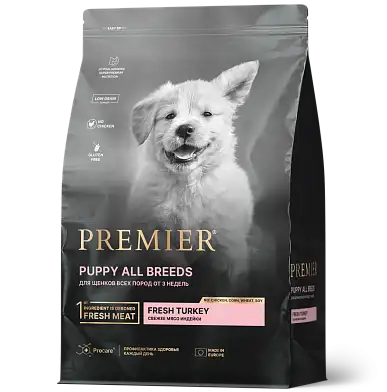 Premier сухой корм для щенков всех пород с индейкой