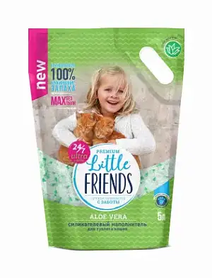 Little Friends Aloe Vera наполнитель силикагелевый для кошек