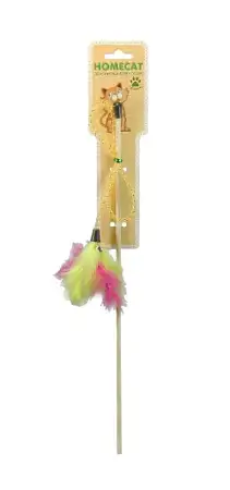 Купить homecat дразнилка для кошек Перья на пружинке